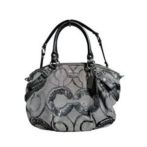 Coach Madison Sequin OP Art Satchel Top Handle